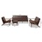 Baxton Studio Bianca Walnut Wood Brown Faux Leather Livingroom Sofa Set 140-7544-7545-7546-7547 - alternate 6